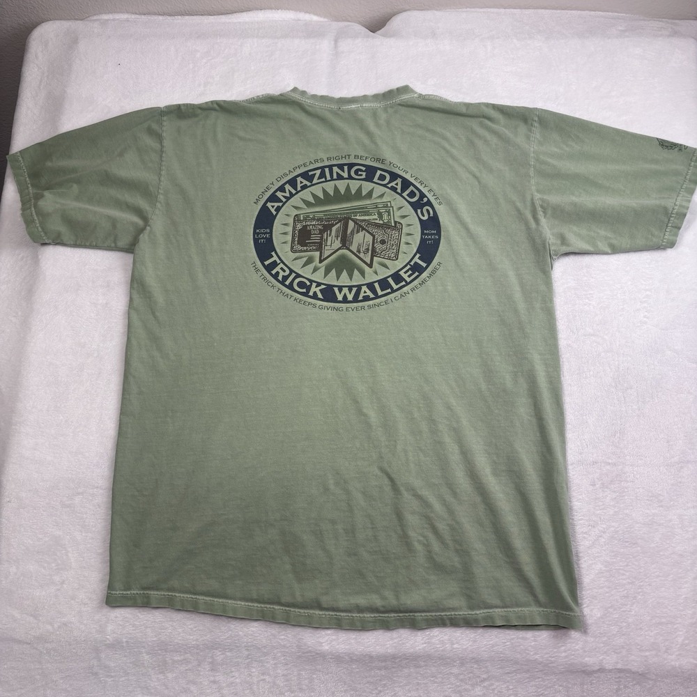 Crazy‎ Shirts Money Dyed Green Trick Wallet SS Graphic Shirt Men's XXL